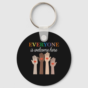 Everyone Is Welcome Here Idaho Teacher 7 Keychain