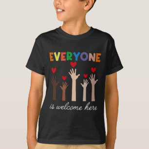 Everyone Is Welcome Here Idaho Teacher Boys Girls T-Shirt