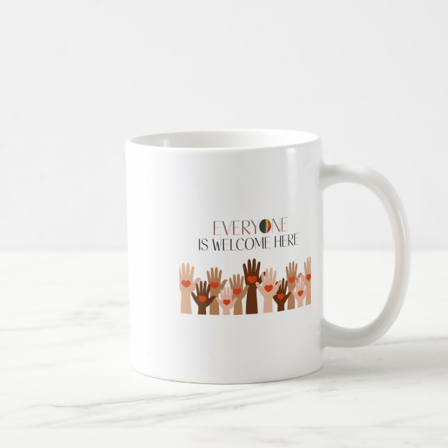 Everyone Is Welcome Here Idaho Teacher  Coffee Mug (Right)
