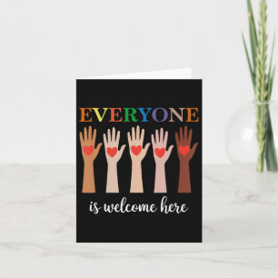 Everyone Is Welcome Here Idaho Teacher Fist Hand S Card