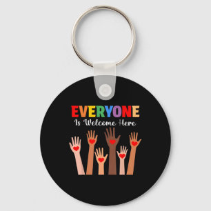 Everyone Is Welcome Here Idaho Teacher  Keychain
