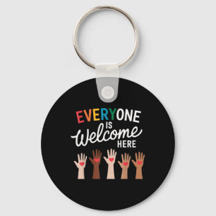 Everyone Is Welcome Here Idaho Teacher  Keychain