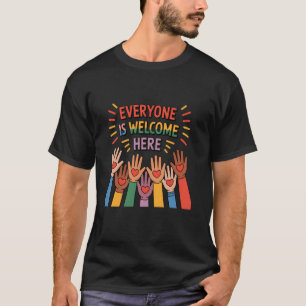 Everyone Is Welcome Here Idaho Teacher LGBTQ T-Shirt