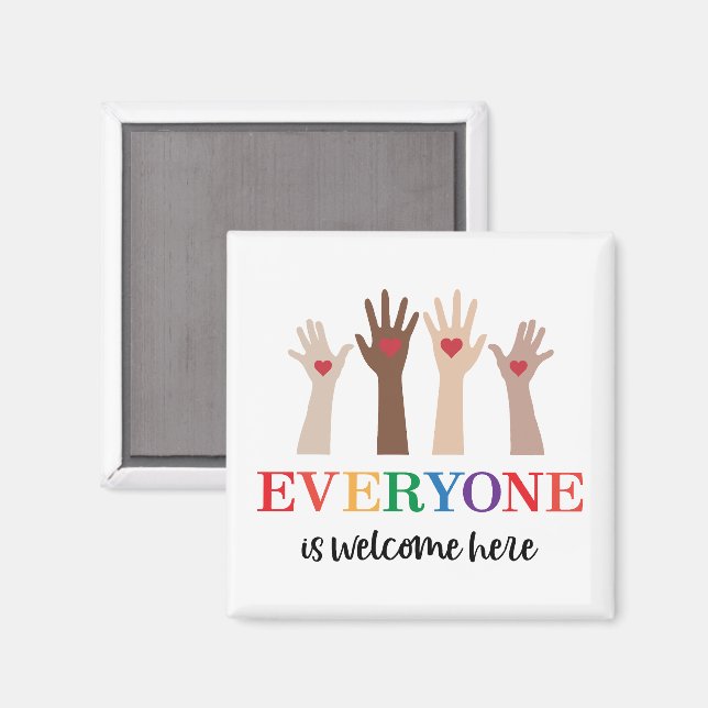 Everyone Is Welcome Here Idaho Teacher Magnet (Front/Back)