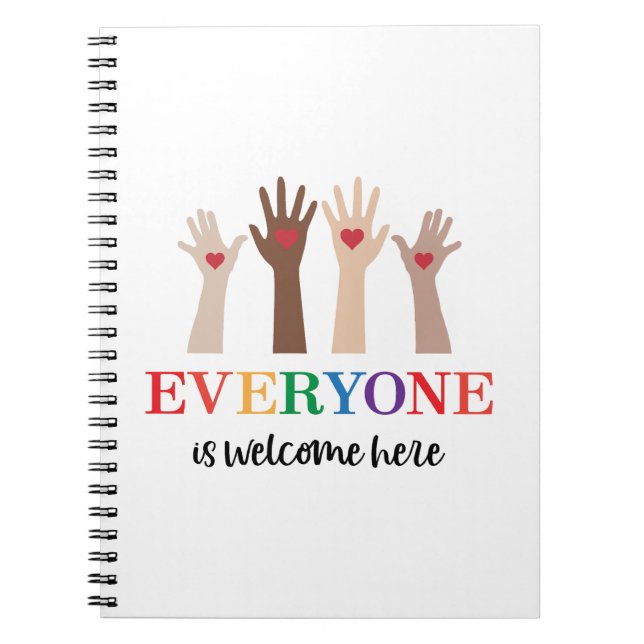 Everyone Is Welcome Here Idaho Teacher Notebook (Front)