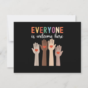 Everyone Is Welcome Here Idaho Teacher Postcard