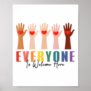 Everyone Is Welcome Here Idaho Teacher Poster