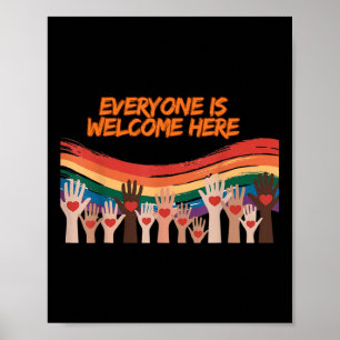 Everyone Is Welcome Here Idaho Teacher Poster