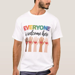 Everyone Is Welcome Here Idaho Teacher T-Shirt