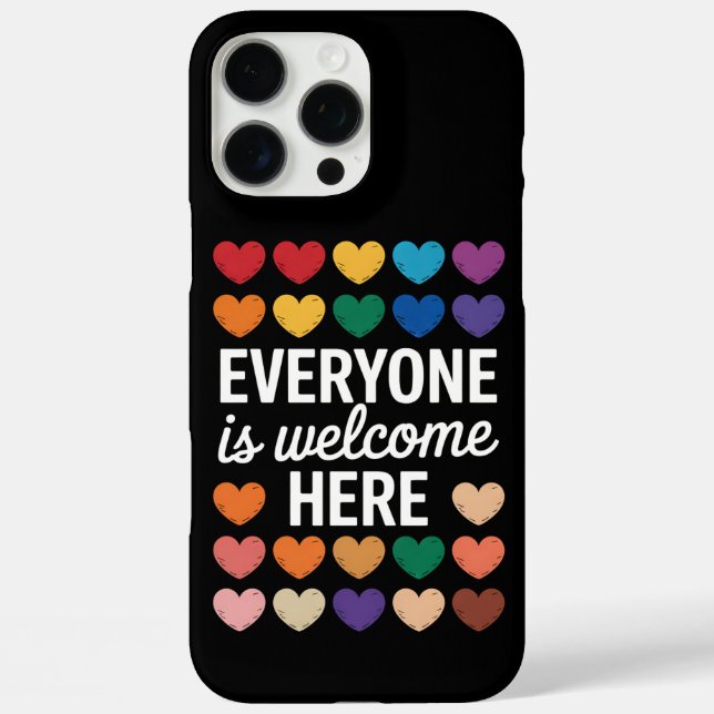 Everyone Is Welcome Here LGBTQ Case-Mate iPhone Case (Back)