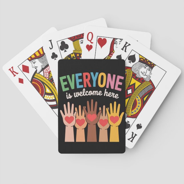 Everyone Is Welcome Here Playing Cards (Back)