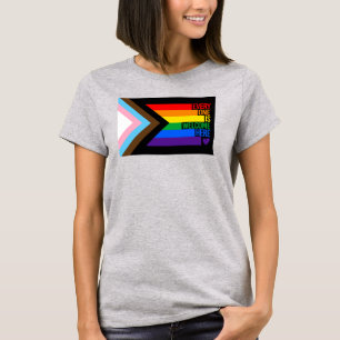 Everyone is Welcome Here (Progress Pride) Flag T-Shirt