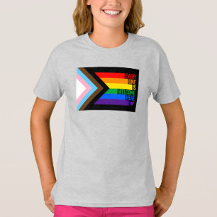 Everyone is Welcome Here (Progress Pride) Flag T-Shirt