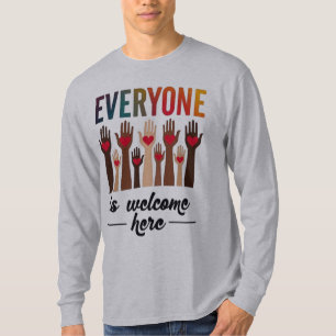 Everyone Is Welcome Here - USA Diversity & Unity T-Shirt