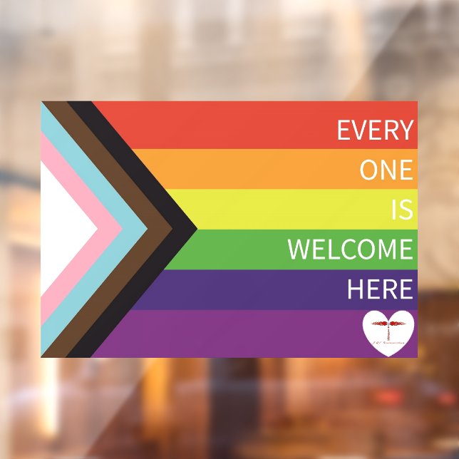 Everyone is Welcome Here Window Cling (Sheet 2)