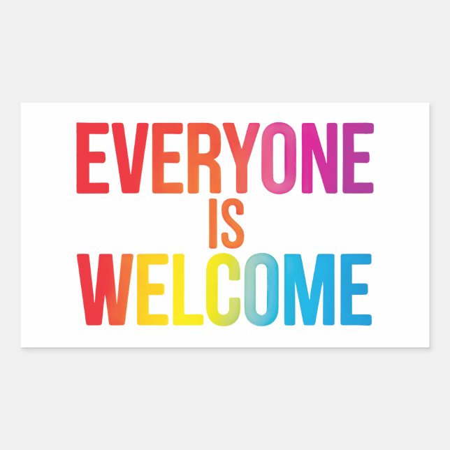 Everyone is welcome  sticker (Front)