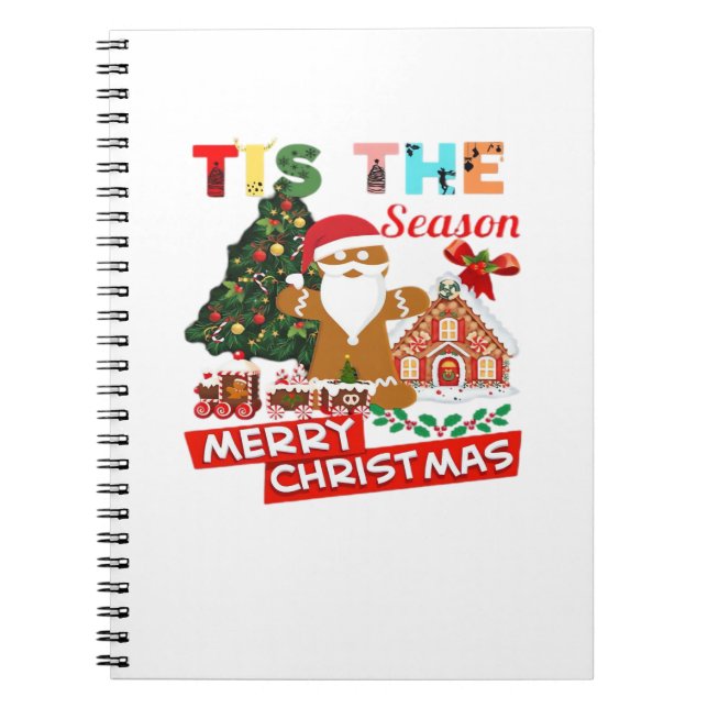 Everyone Loves A At Christmas Christmas Santas Com Notebook (Front)