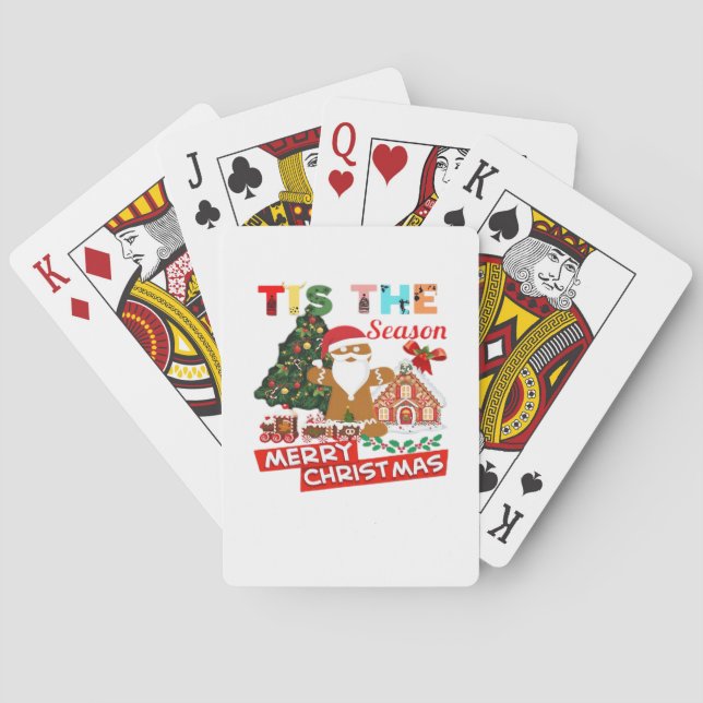 Everyone Loves A At Christmas Christmas Santas Com Playing Cards (Back)