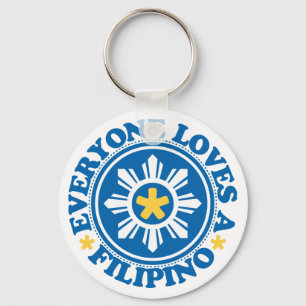 Everyone Loves a Filipino - Blue Keychain