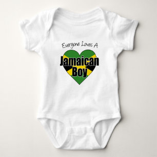 Everyone Loves A Jamaican Boy Baby Bodysuit