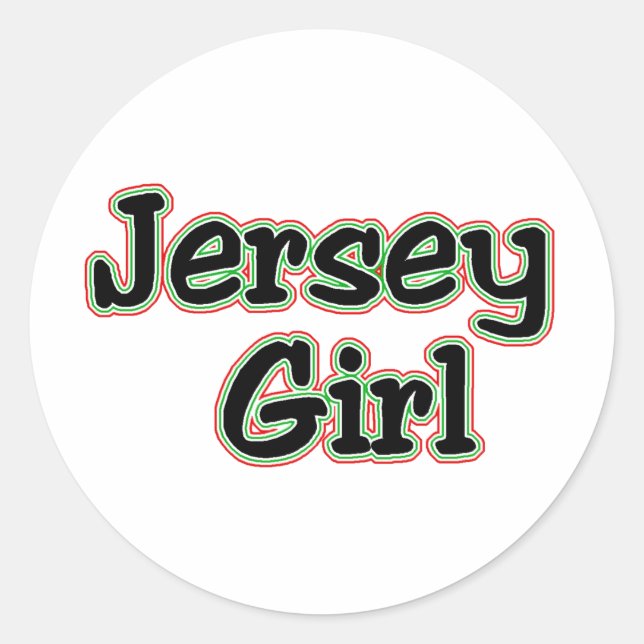 Everyone Loves a Jersey Girl Classic Round Sticker (Front)