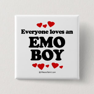 Everyone loves an Emo boy 2 Inch Square Button