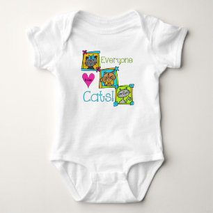 Everyone Loves Cats Baby Bodysuit