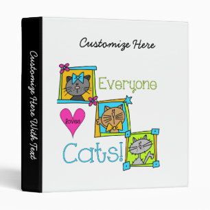 Everyone Loves Cats Binder