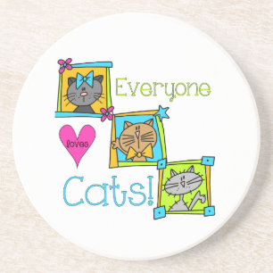 Everyone Loves Cats Coaster