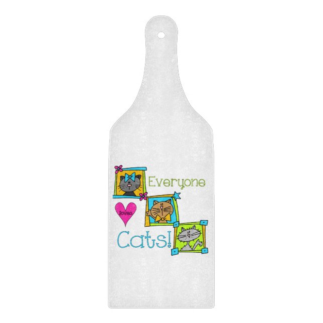 Everyone Loves Cats Cutting Board (Front)