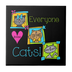 Everyone Loves Cats Tile