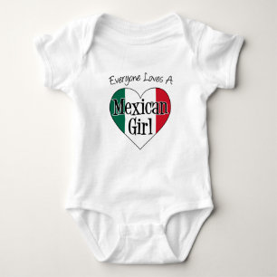 Everyone Loves Mexican Girl Baby Bodysuit