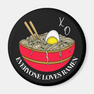 Everyone Loves Ramen Funny Christmas Pun Magnet