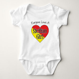 Everyone Loves Sicilian Girl Baby Bodysuit