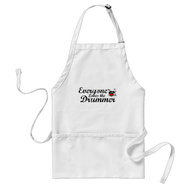 Everyone Loves The Drummer Standard Apron (Front)