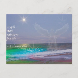 Everyone Needs Friends and Angels, postcard
