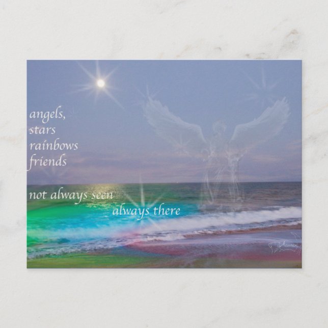 Everyone Needs Friends and Angels, postcard (Front)