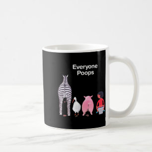 Everyone Ops Funny Zebra G Toilet Humor  Coffee Mug