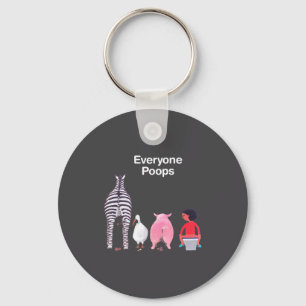 Everyone Ops Funny Zebra G Toilet Humor  Keychain