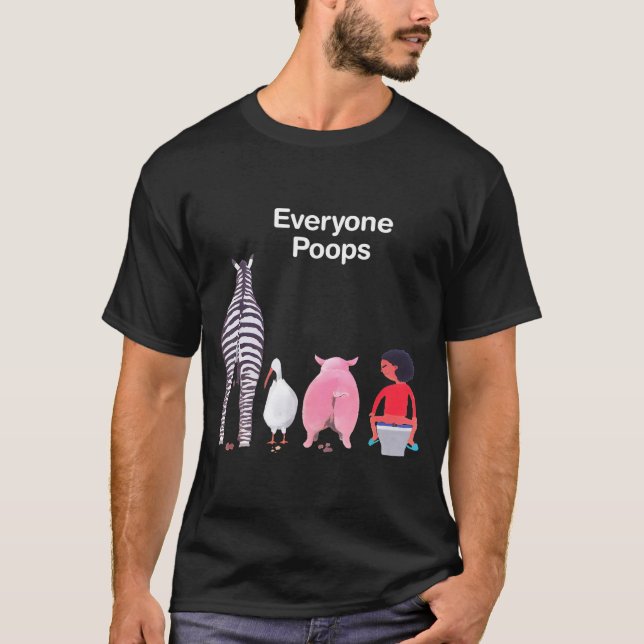 Everyone Ops Funny Zebra G Toilet Humor  T-Shirt (Front)
