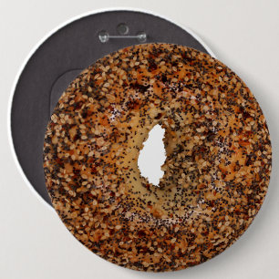 Everything Bagel 6 Inch Round Button
