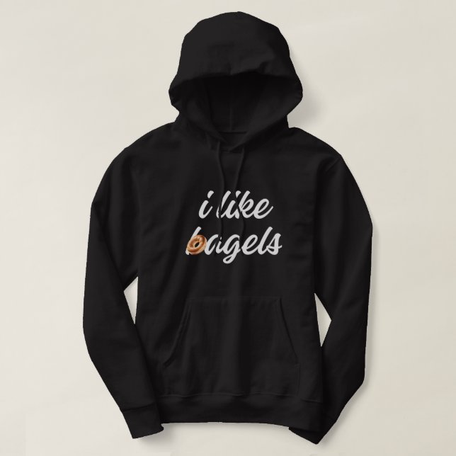 Everything bagel lovers i like bagels minimalist hoodie (Design Front)