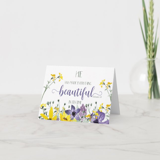 Everything Beautiful - Ecc 3:11 Note Card (Front)