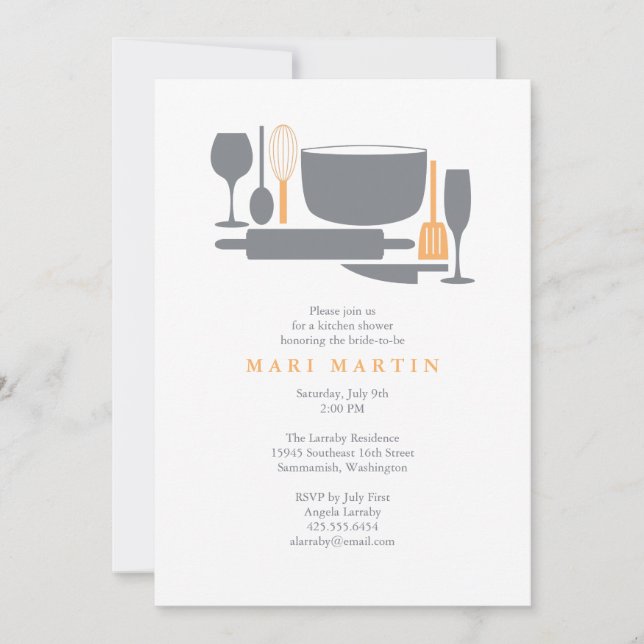Everything But the Sink Bridal Shower Invitation (Front)