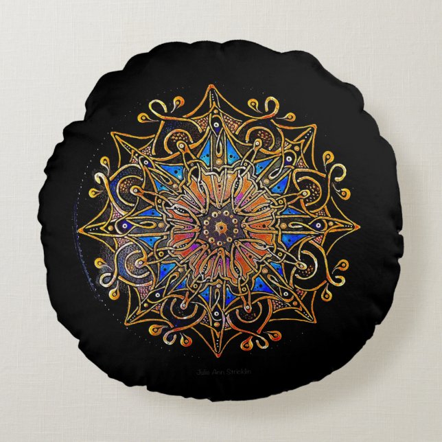 Everything Changes by Julie Ann Stricklin Round Pillow (Front)