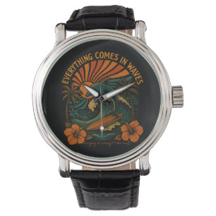 Everything Comes In Waves Retro Watch