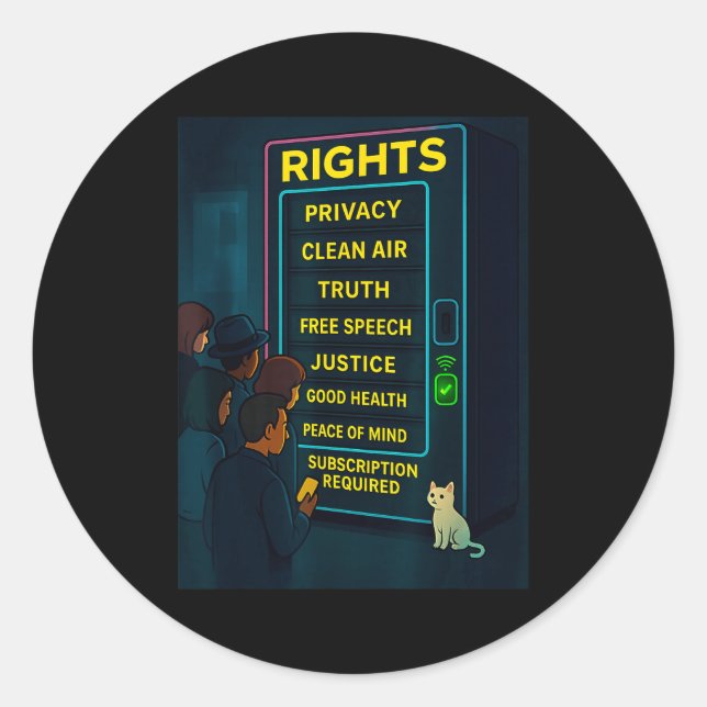 Everything For A Price Funny Satire Gift  Classic Round Sticker (Front)