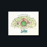 Everything Grows in THE SHIRE™ Canvas Print<br><div class="desc">Bring a little piece of Middle-Earth™ to your everyday with this charming Lord of the Rings™ design inspired by the cozy hills of Hobbiton. Featuring a storybook-style hobbit hole with its iconic round green door tucked into a lush hillside, the artwork is paired with the beloved phrase, “Everything grows in...</div>