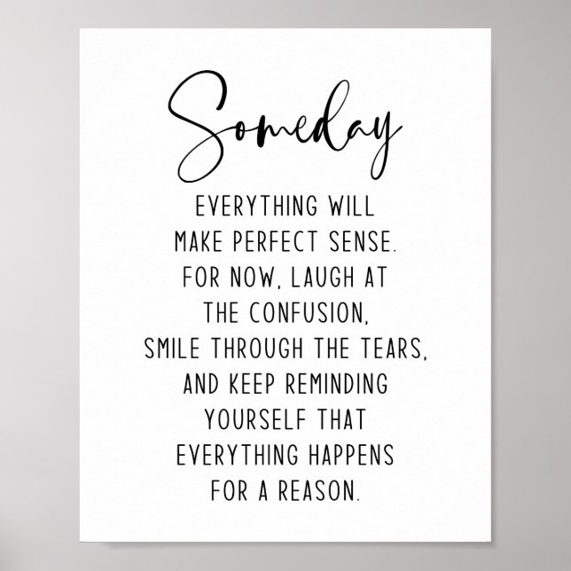 Everything Happens For A Reason Inspirational Poster (Front)