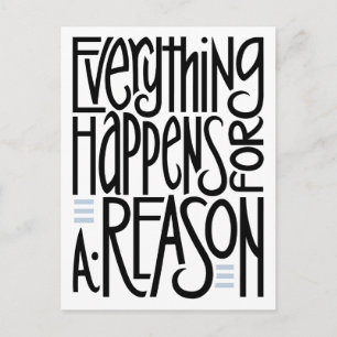 Everything Happens Postcard